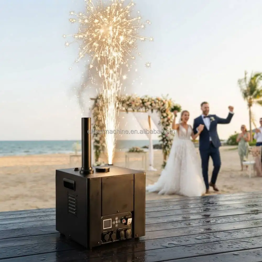 DMX Remote Control Rainproof Waterproof Cold Spark Machine Jet High-Altitude Flame Spray Stage Effect Equipment Wedding Party