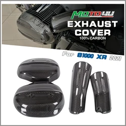 R18 Carbon Fiber Engine Cylinder Guard Head Valve Cover Exhaust Muffler Pipe Heat Shield Cover For BMW R18 R 18 2021 2022 2023