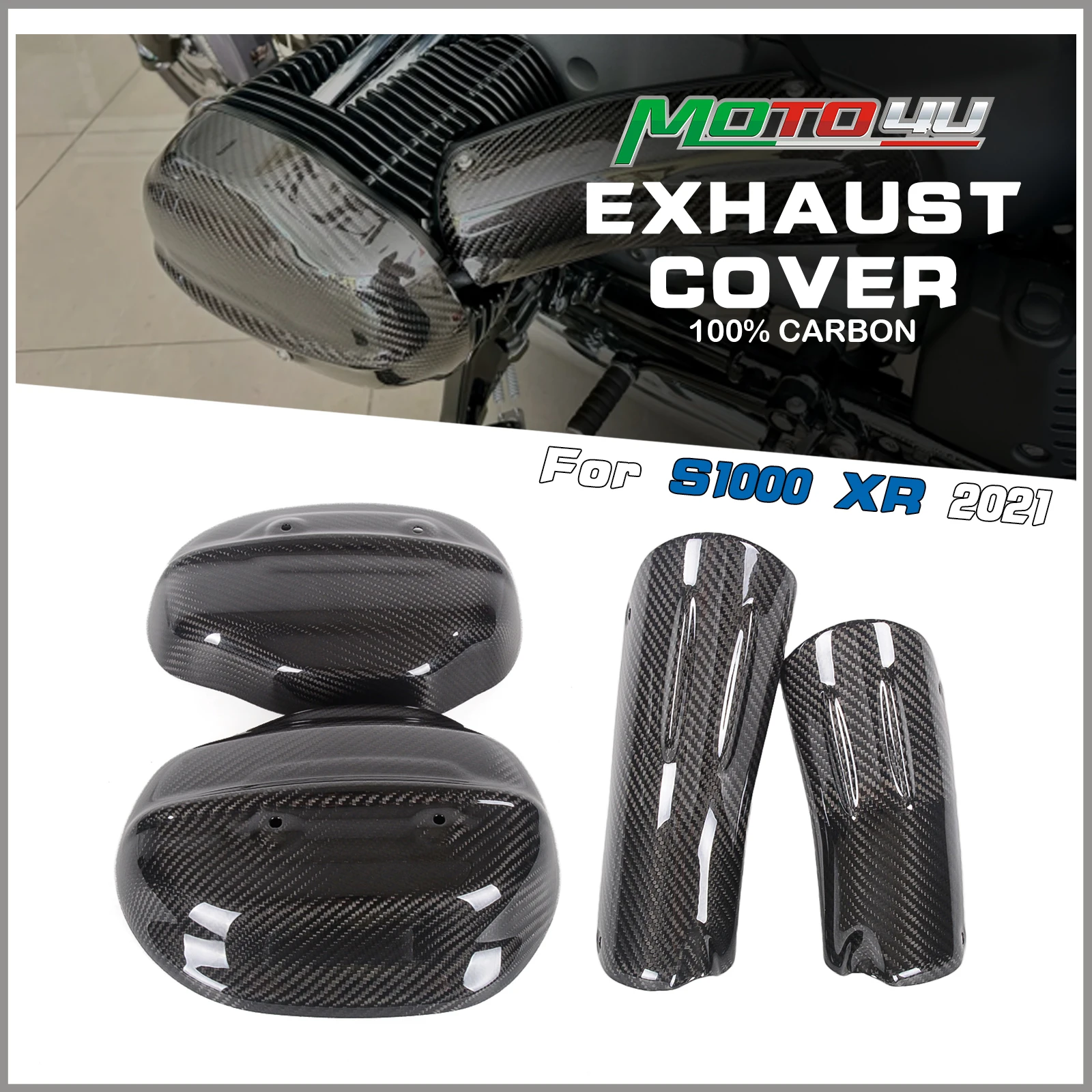 R18 Osłona cylindra silnika z włókna węglowego Osłona głowicy zaworu Tłumik wydechowy Osłona termiczna rury Do BMW R18 R 18 2021 2022 2023