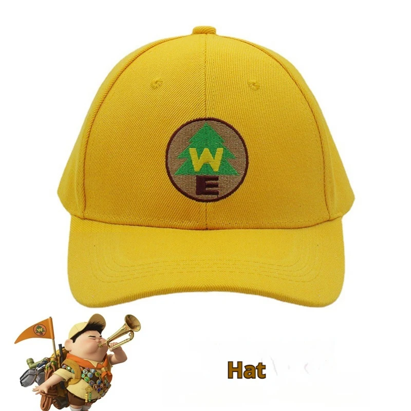 New Style Disne Anime Film Up Wilderness Explorer Russell We Embroidery Badge Baseball Cap Duck Tongue Hat Sunshade Hat Unisex