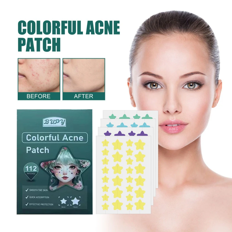 

Пластырь от прыщей BUPY Star, выцветает пятна, отпечатки от прыщей, восстанавливает, очищает, пластырь от прыщей с закрытым ртом