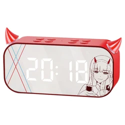 Anime DARLING in the FRANXX 02 Zero Two Cos Bluetooth Audio Alarm Clock Multifunctional Wireless Bungo Stray Dogs Clock Gifts