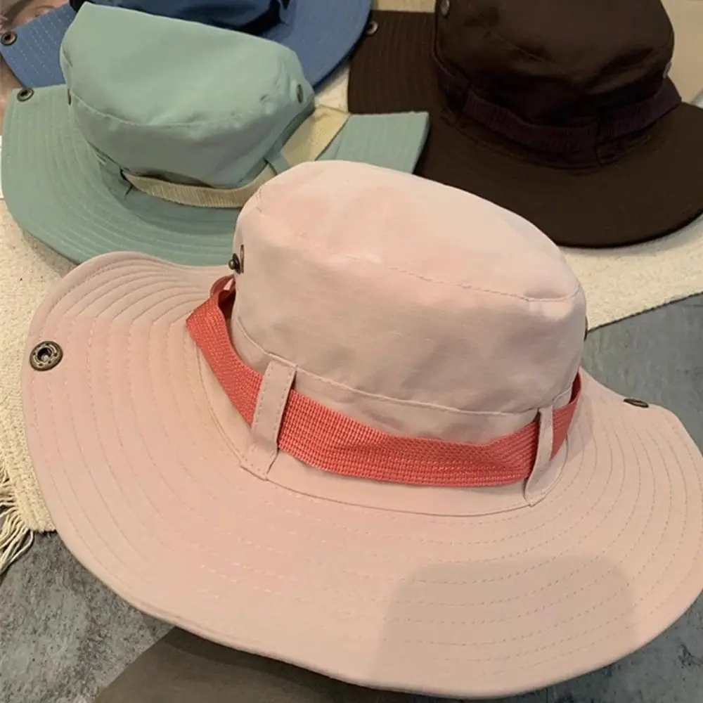 

Однотонные солнцезащитные шляпы из полиэстера с широкими полями, защита от ультрафиолета, большая карнизная шляпа от солнца, регулируемая шляпа-ведро с широкими полями, летняя шляпа