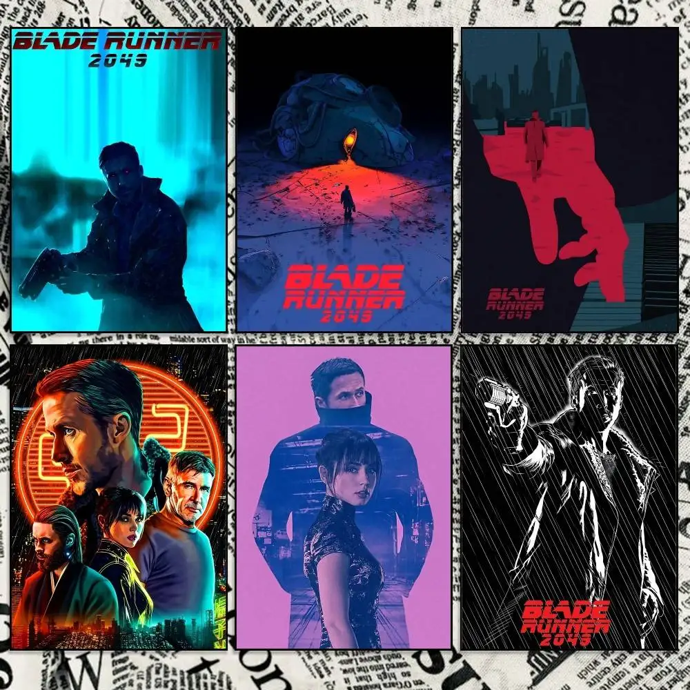 Film BR Tears-in-Rain R-Rick Deckard Poster Self-adhesive Waterproof Paper Sticker Coffee House Bar
