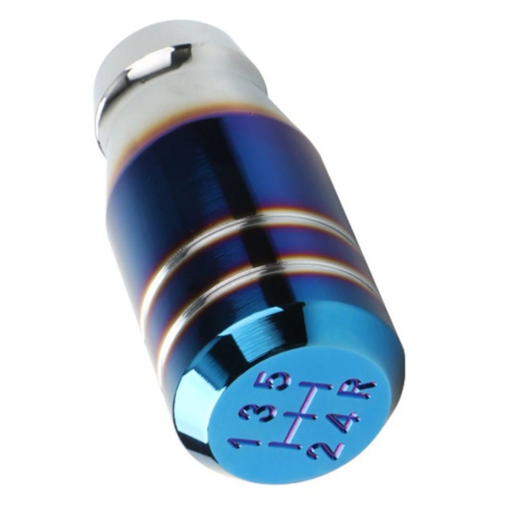 

Простая 3-дюймовая универсальная ручка переключения передач для автомобиля, 5-ступенчатая, синяя, с эффектом обжига, для механической коробки передач