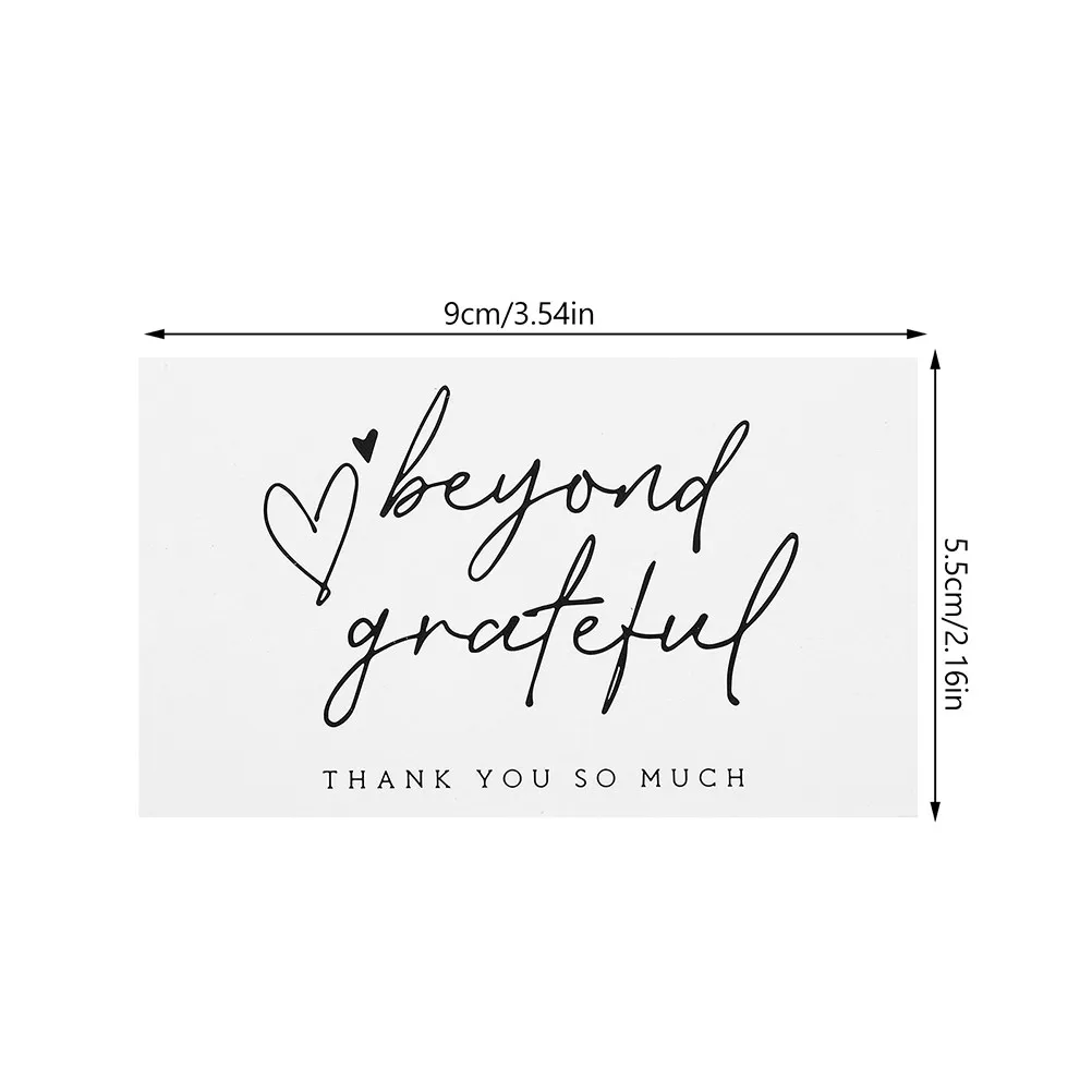 150Pcs Thank You Cards Small Business Elegant Blank Space Chic Design for Retail Shops Bakery Salons Gift Packing Purchase