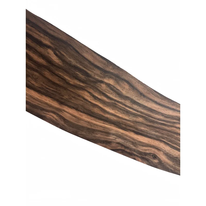 2Pcs 0.5mm thick natural ebony wood veneer sheet, suitable for DIY furniture veneering and craft supplies, size 110x18cm