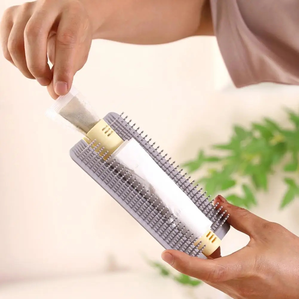 Cat Tickler with Rounded Blunt-Tipped Comb Teeth Built-In Catnip Tablets Adhesive Backing Wall Mounted Cat Scratcher view 5