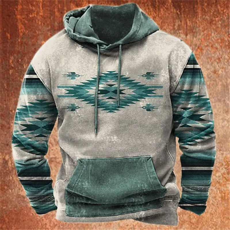 Vintage Herren Langarm Hoodie Sweatshirt druckt Casuals Frühling/Herbst für Männer/Frauen Oberbekleidung Streetwear Pullover