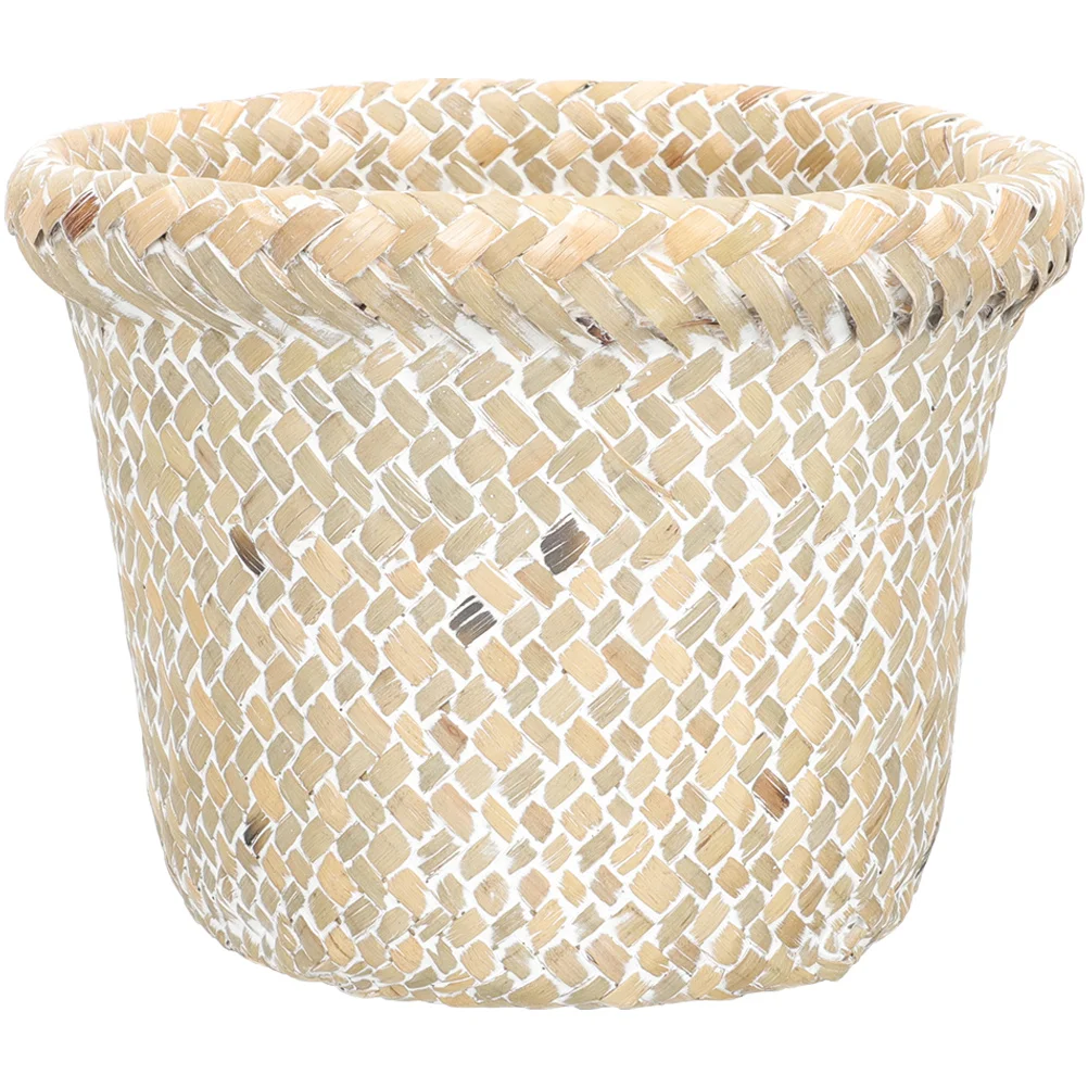 

Vintage Rattan Woven Basket Multifunctional Kitchen Sundries Storage Organizer Natural Cane Decorative Woven Rattan Basket