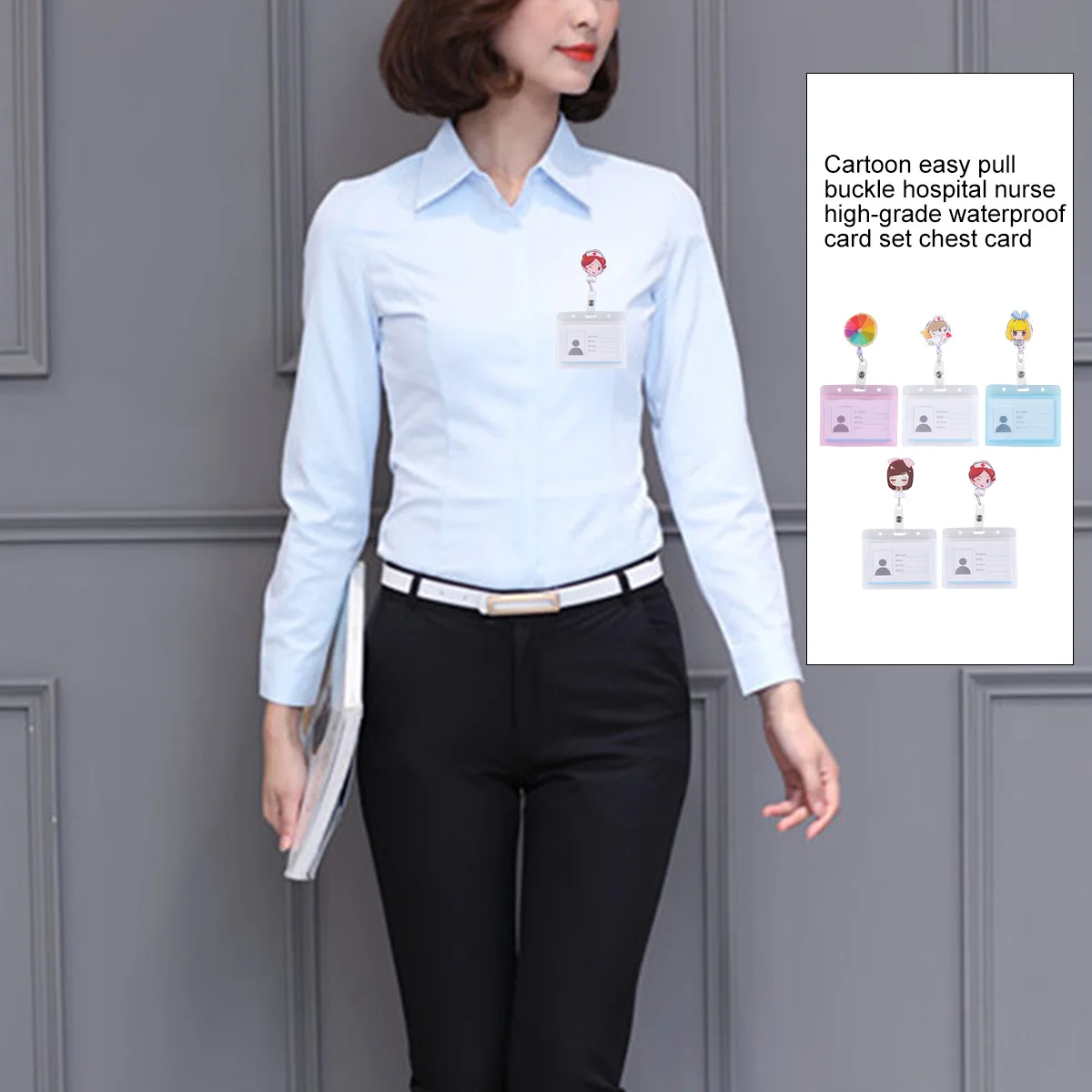 

5Pcs Waterproof Badge Holder Case Nurse Badge Reel Lanyard for Id Business Card Pass Lanyard for Holder