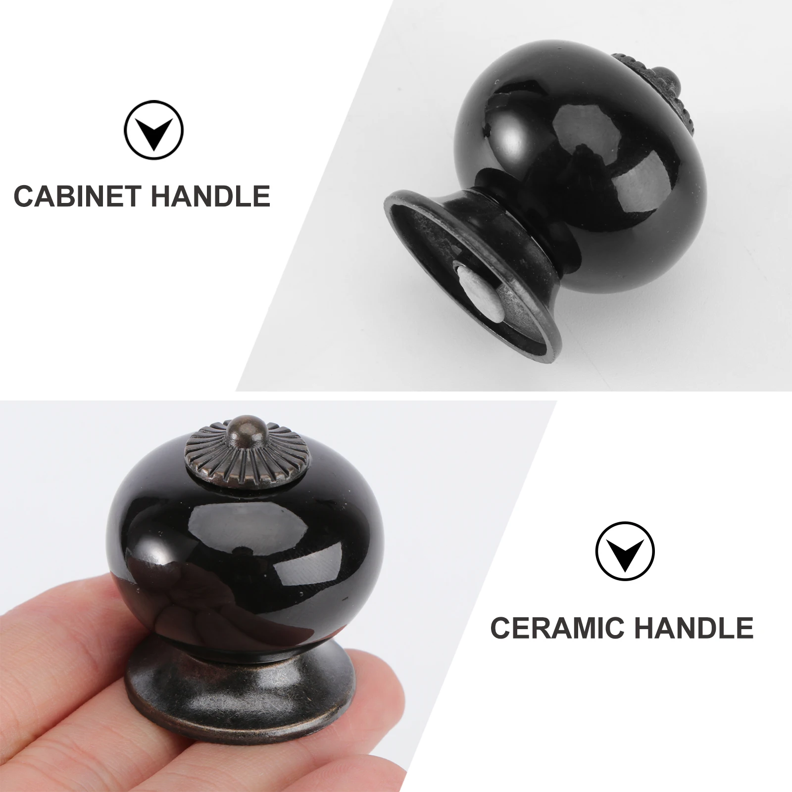 5 قطعة 38 مللي متر مقابض سيراميك بيضاء مستديرة مقابض سحب عملية لخزانة درج بن خزانة سهلة التركيب برغي معدني