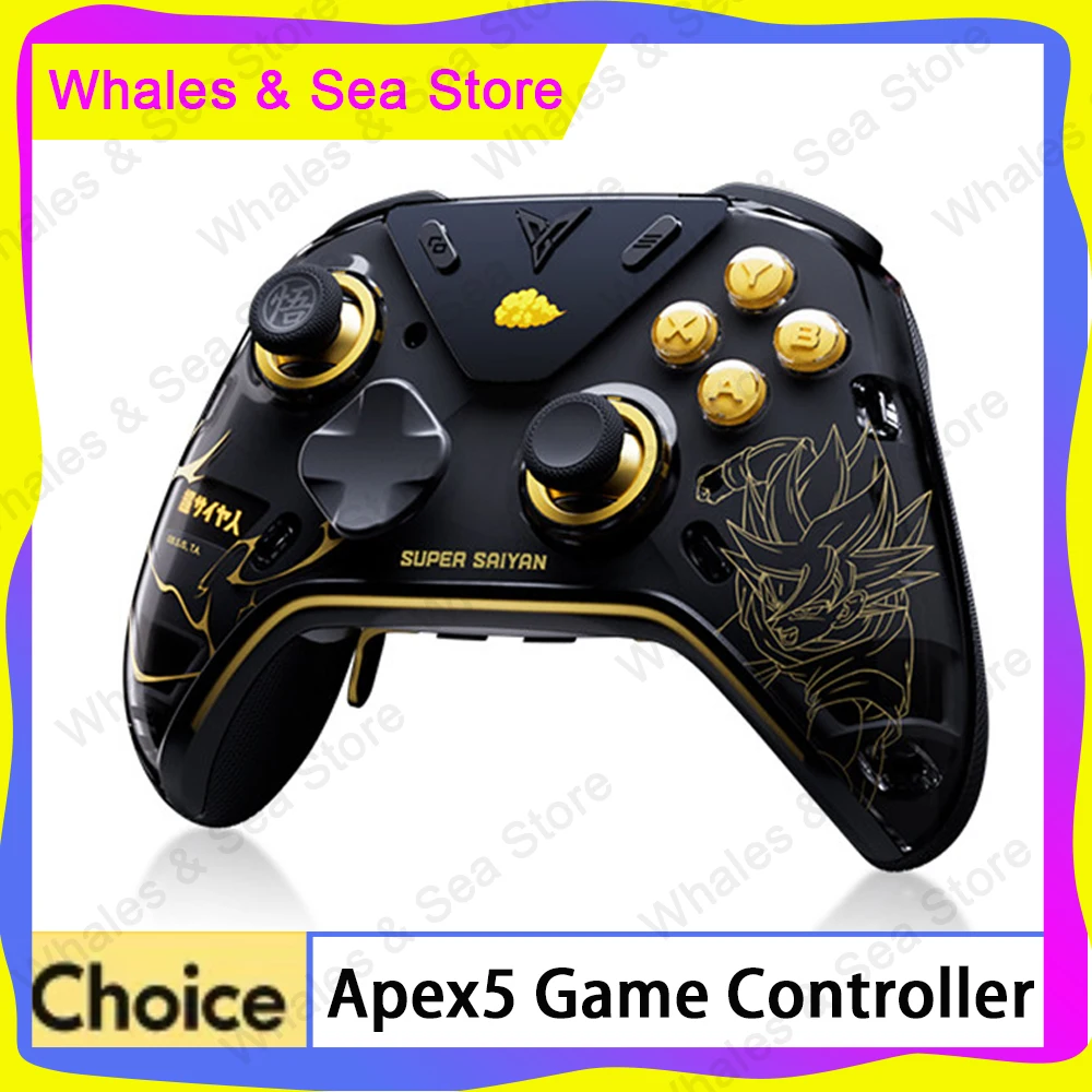 Manette de jeu Apex5 Dragon Ball Z avec retour de force, poignée Elite, joystick à effet Hall, manette sans fil tri-mode, ensemble pour PC et Switch