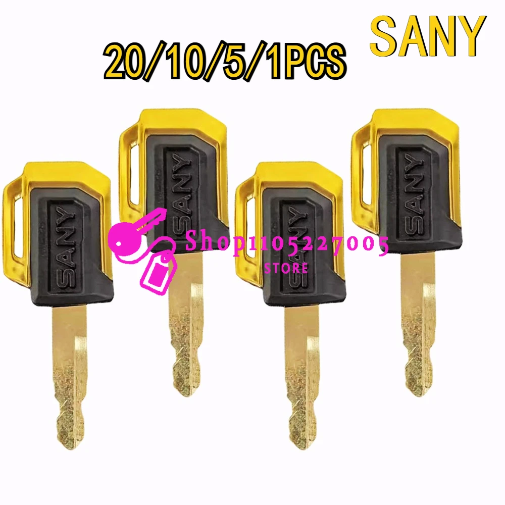 20/10/5/1PCS Ignition Keys for Sany Excavator Bulldozer Loader Heavy Equipment Key New