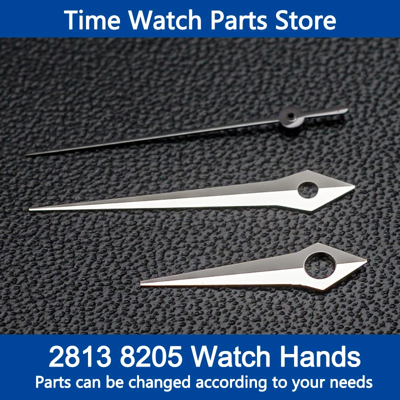 

10*14*14mm 2813 Watch Accessories Hand for 8205 8215 Movement Watch Needle Hands for NO Green Luminous Silver