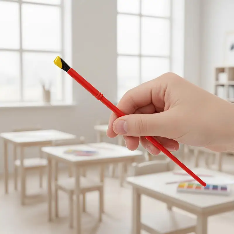 50Pcs Small Portable Painting Brushes Soft Bristle Art Brushes for Watercolor DIY Craft Home School Art Creation