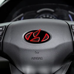 Car Steering Wheel Front Emblem Badge Logo Sticker For Hyundai Elantra I30 Tucson Accent IX35 I20 I30 Azera Sonata Decal Sticker