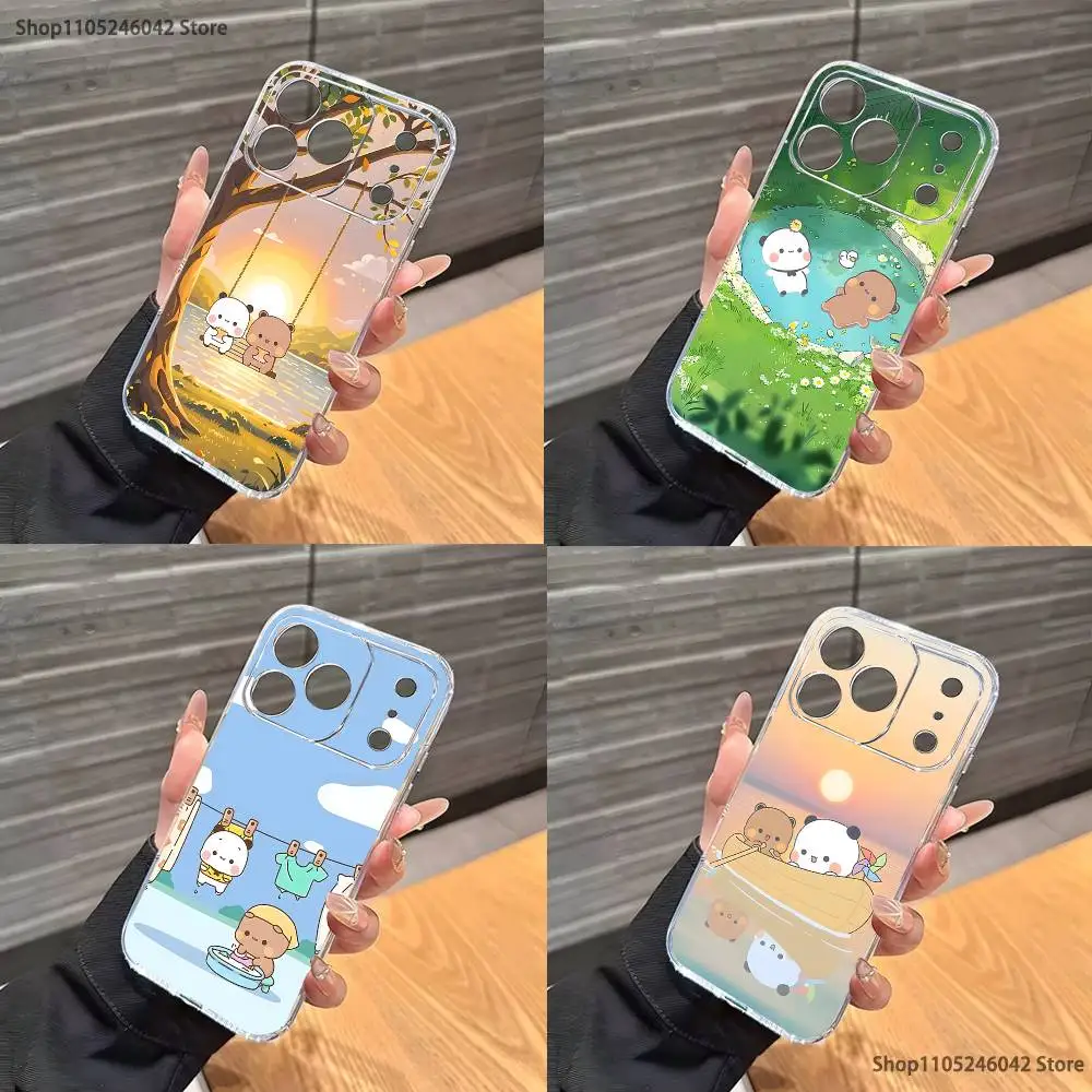 

Cute BuBu DuDu Transparent Soft Cover Phone Case For iPhone 17,16,15,14,13,12,11 Pro,Max,Plus,X,XS,XR,SE4,E Mini