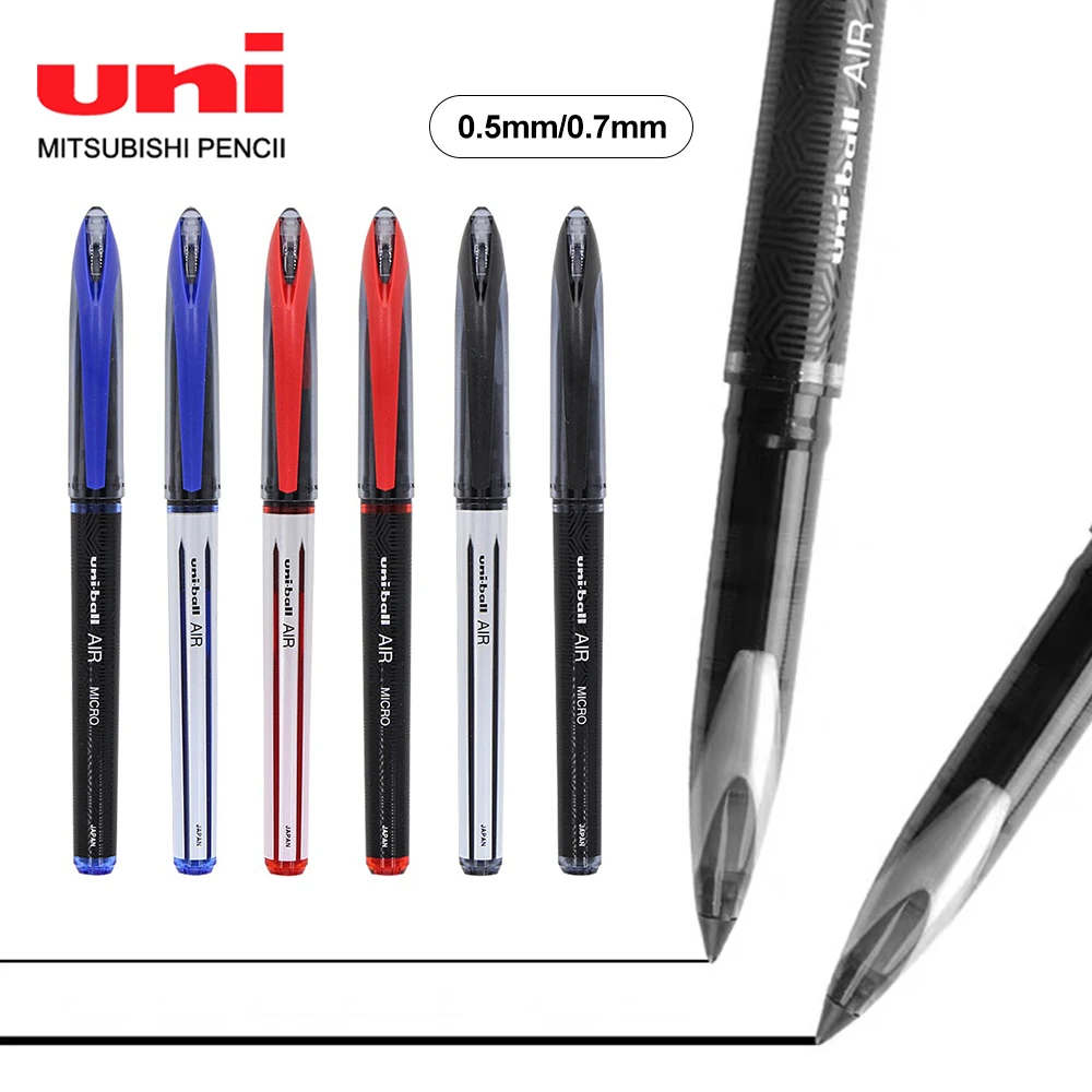 UNI Ball Air Gel Pen High Quality 0.5/0.7mm Free Ink Control Business Office Signature UBA-188 Black Technology Art Supplies