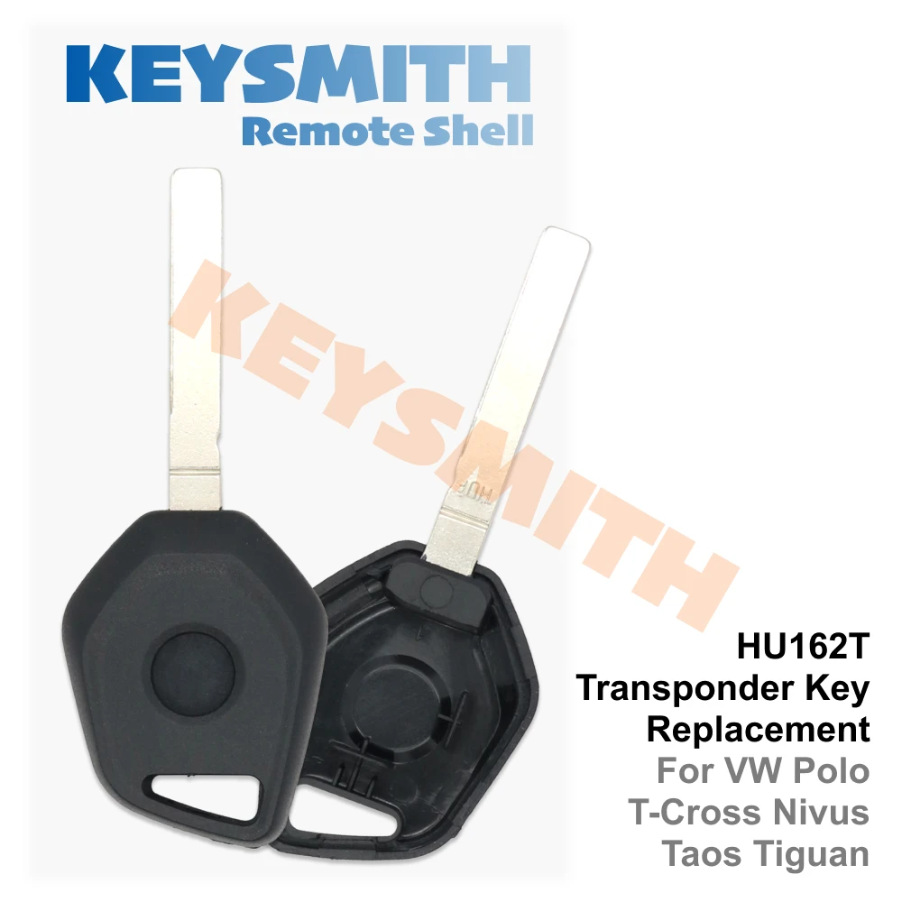 KEYSMITH Uncut Emergency Transponder Key Blade HU162T Replacement for Volkswagen Polo, T-Cross, Nivus, Taos, Tiguan