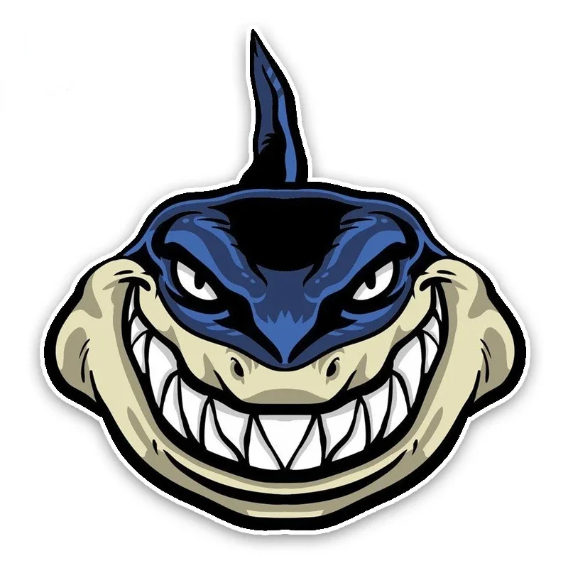 

Waterproof and Sunproof Smile Shark Cartoon Car Sticker Decal Decor Motorcycle Off-road Laptop Trunk Guitar PVC Vinyl Stickers