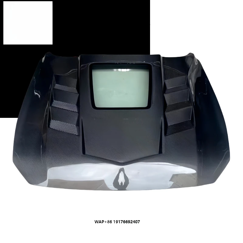 

Карбоновый капот для Ford Mustang 14-23, легкий, премиум-класса, с прозрачным стеклом, новый автомобильный бампер