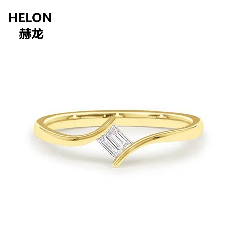 0.06ct SI-SI3/H Natural Diamonds Baguette Cut Engagement Wedding Ring Solid 14k Yellow Gold Women Ring Rose Gold White Gold