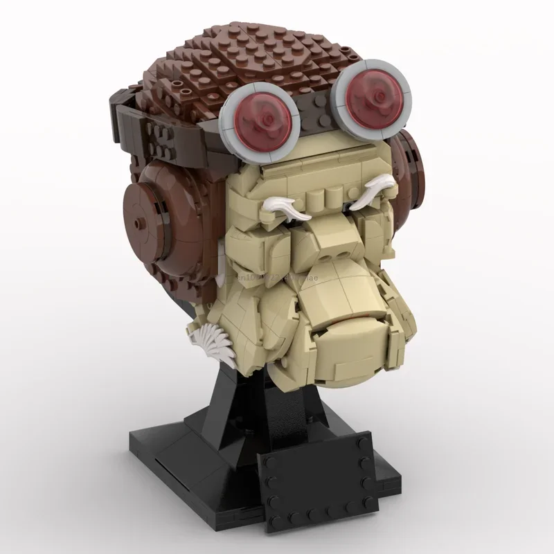 Bloques de Construcción Moc de 723 Piezas, Modelo de Cascos Mandalorianos Kuiil de Star Wars, Juguetes Educativos de Ensamblaje para Niños, Regalos de Navidad