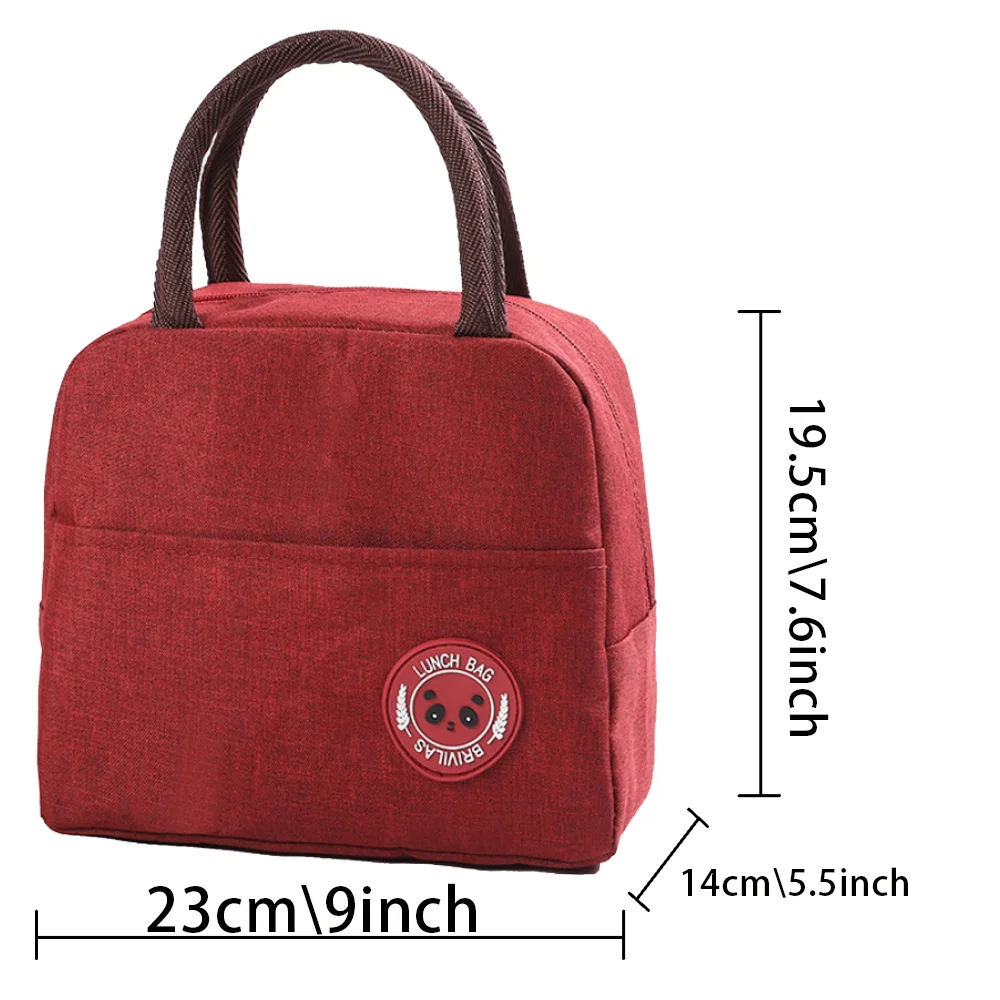 Lustiger Druck, isolierte Lunchtasche, Kühltasche, Canvas-Handtaschen, Reißverschluss, Thermo-Lunch-Taschen, Damen-Lunchbox-Tasche, Picknick-Lebensmitteltasche, Schule