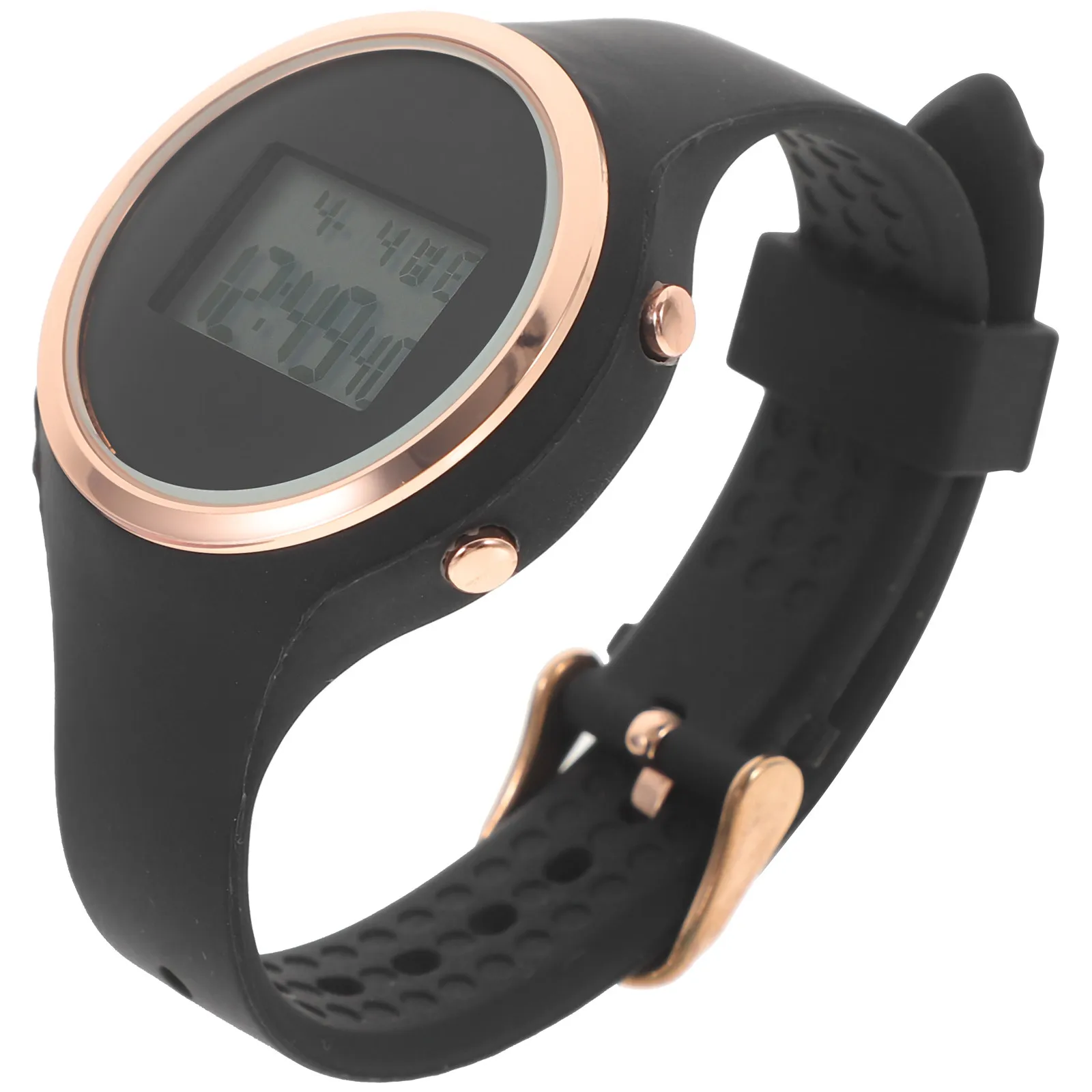 

1Pcs Waterproof Electronic Wrist Watch Thickened Acrylic Mirror Stainless Steel Back Buckle Lightweight Stylish Gift Chronograph