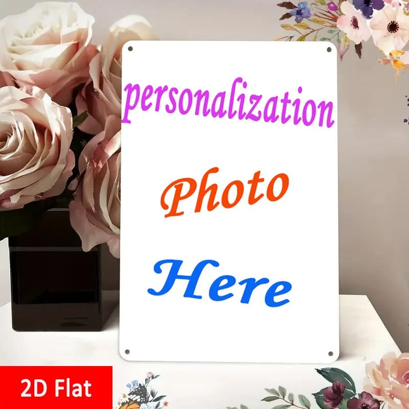 Custom Photo Personalized Metal Sign - Self-Defined Photo - Personalized Photo Gift -  Metal Wall Decor - Bring Your Own Picture