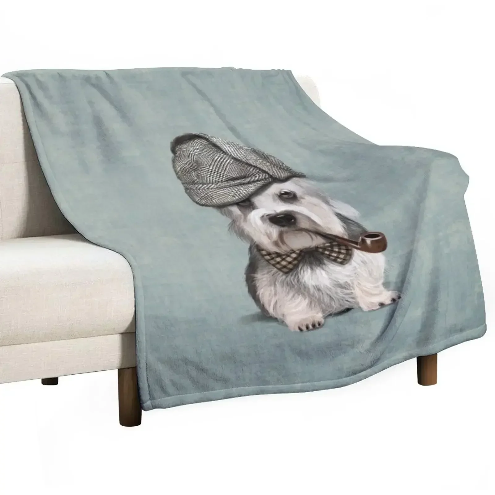 Dandie Dinmont Terrier Detective Throw Blanket Thermals For Travel Luxury Loose Furrys Kid'S Blankets For Baby Blankets