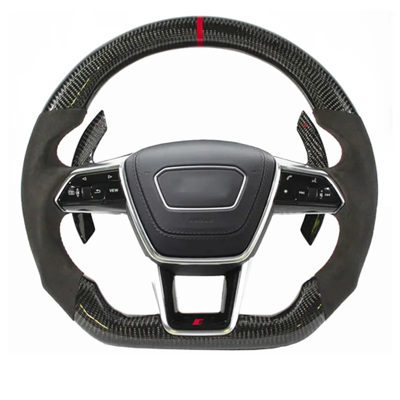 

Suitable for 19-21 A udi C8 A6/S6/RS6/A7/S7/RS7 Carbon Fiber Suede Steering Wheel Modification