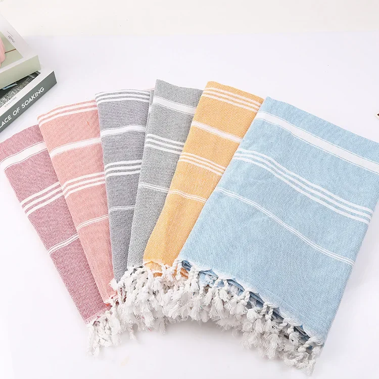 Fringe Beach Towel Sand Free Adult Bath Towel Cotton Quick Drying Shawl Türkiye Seaside Resort Multi-functional Skirt Fashion