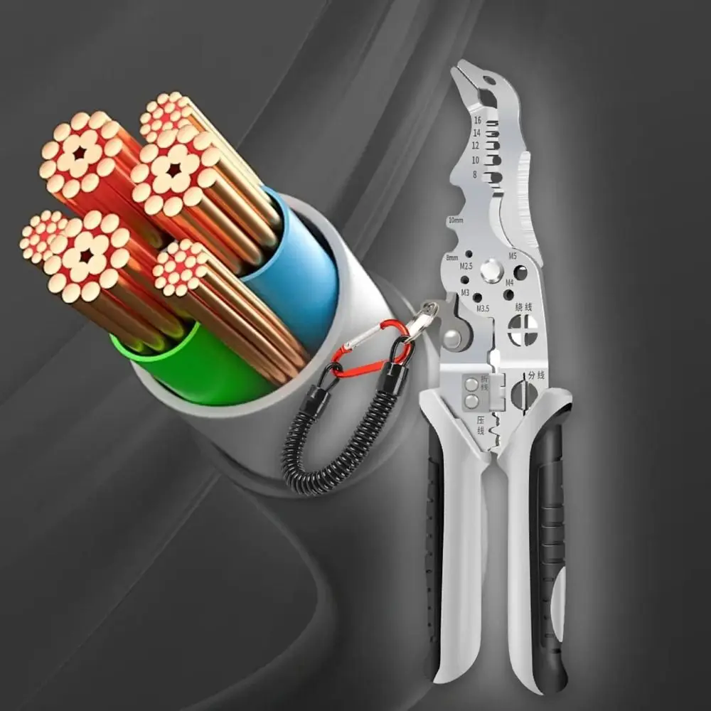 Cutting Crimping Splitting Wire Strippers Portable Multifunctional Elbow Wire Stripper Tool Wire Cutter