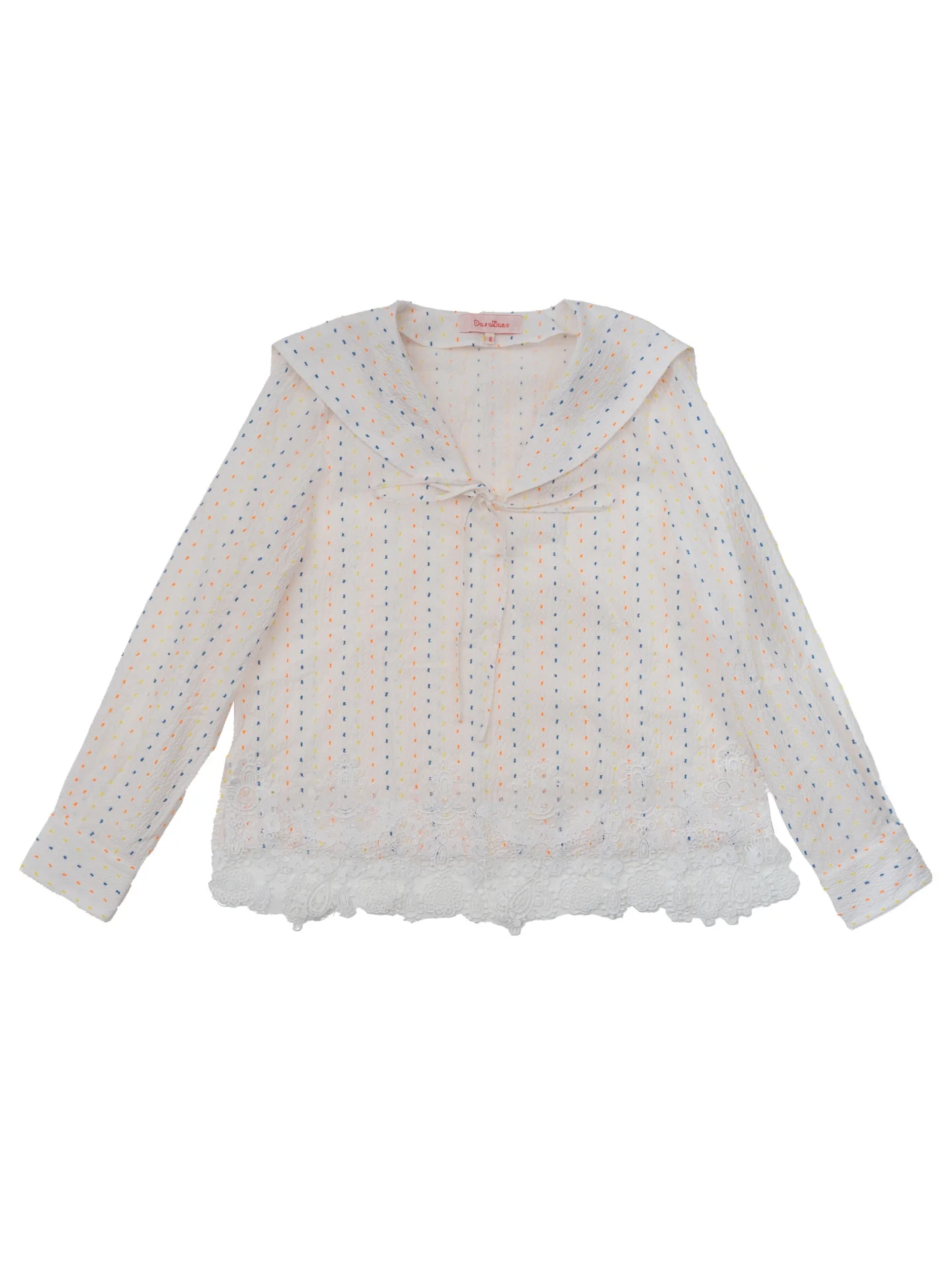 

Женская рубашка свободного кроя с длинным рукавом и воротником-стойкой в милом стиле, премиум-класса, модная коллекция Весна 2026, без особых функций, 100% другое волокно