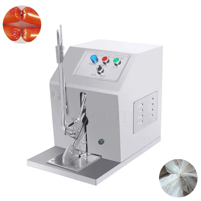 Stainless Steel U-Shape Button Ham Sealing Electric Sausage Casing Clipper Clipping Machine Tying Aluminum Clips