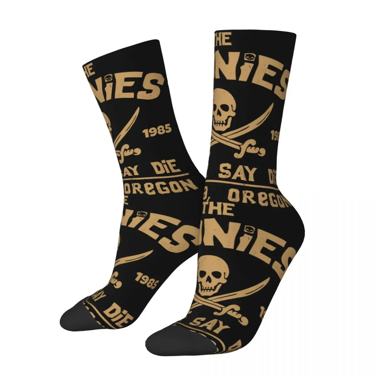 Funny Happy Sock for Men Never Say Die Harajuku Quality Pattern Printed Crew Sock Novelty Gift