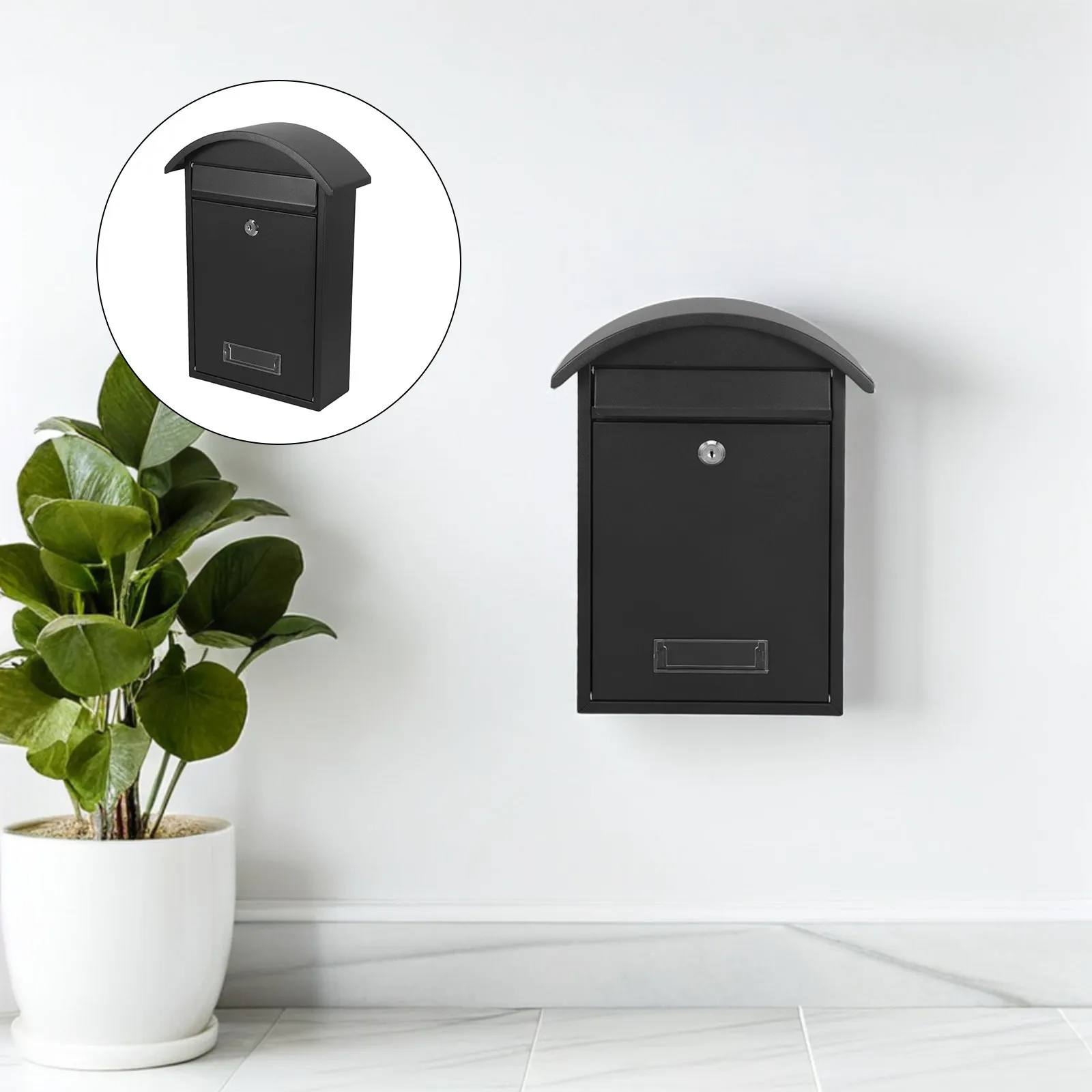 Wall Mailbox Lockable 14x10x4 Keyed Lock Security Mailbox Outdoor Office Home Letter Parcel Drop Box