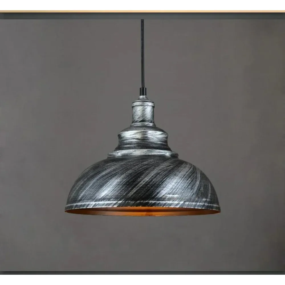 

Vintage Metal Pendant Lamp Industrial Iron Pot Cover Suspension Light Loft restaurant Bar Shop Hanging Ceiling Chandelier