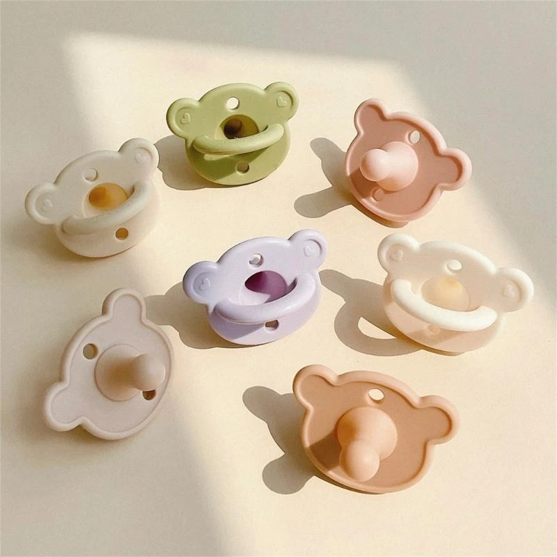 

M76C Newborn Pacifier Rubber Safe Baby Pacifier with Large Air Holes Newborn Essentials- Baby Shower- Present