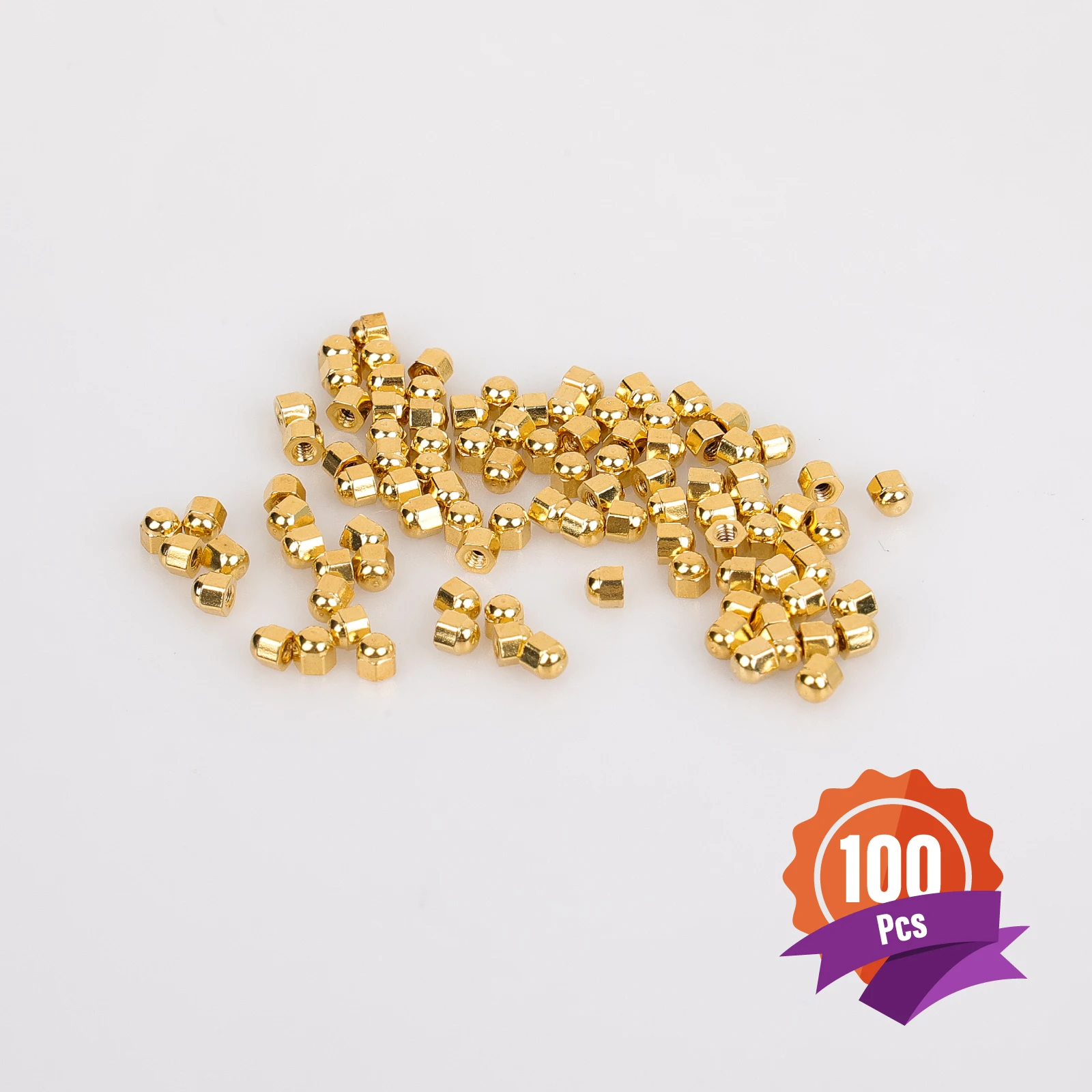 100 Stück sechseckige Metall-Schraubverschlüsse für Brillen – goldfarben, kompatibel mit randlosen Brillen und ausgewählten Sonnenbrillen – Detail 3