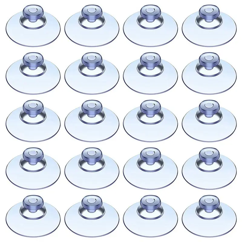 EYFL-1000Pcs Transparent Suction Cups, Plastic Suction Cups, Pads Without Hooks For Outdoor, Kitchen,Bathroom,Window 20Mm