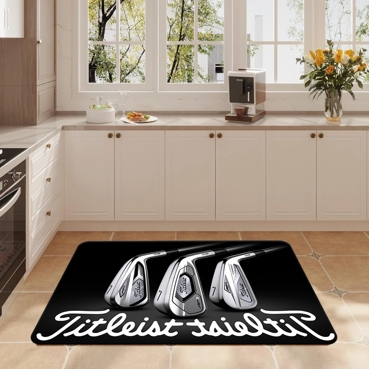 A-T-Titleist Printed Carpet Non-slip Multi Function carpet Living Room Rugs Entrance Floor mat Home Kitchen Hallway Decor