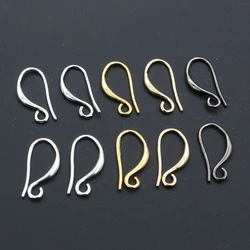 20pcs 17x9mm Silver Gold Color Brass Earring Findings Earrings Clasps Hooks Wire DIY Jewelry Making Accessories Earwire Supplies