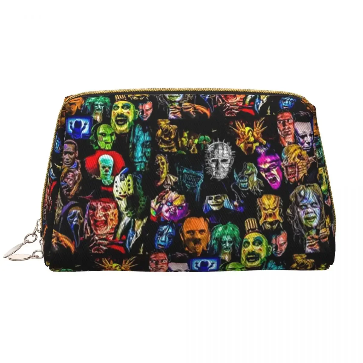 Horror Movie Baddies Legends Chucky Alien Predator Killer Toiletry Bag Portable Cosmetic Makeup Organizer Beauty Storage Kit Box