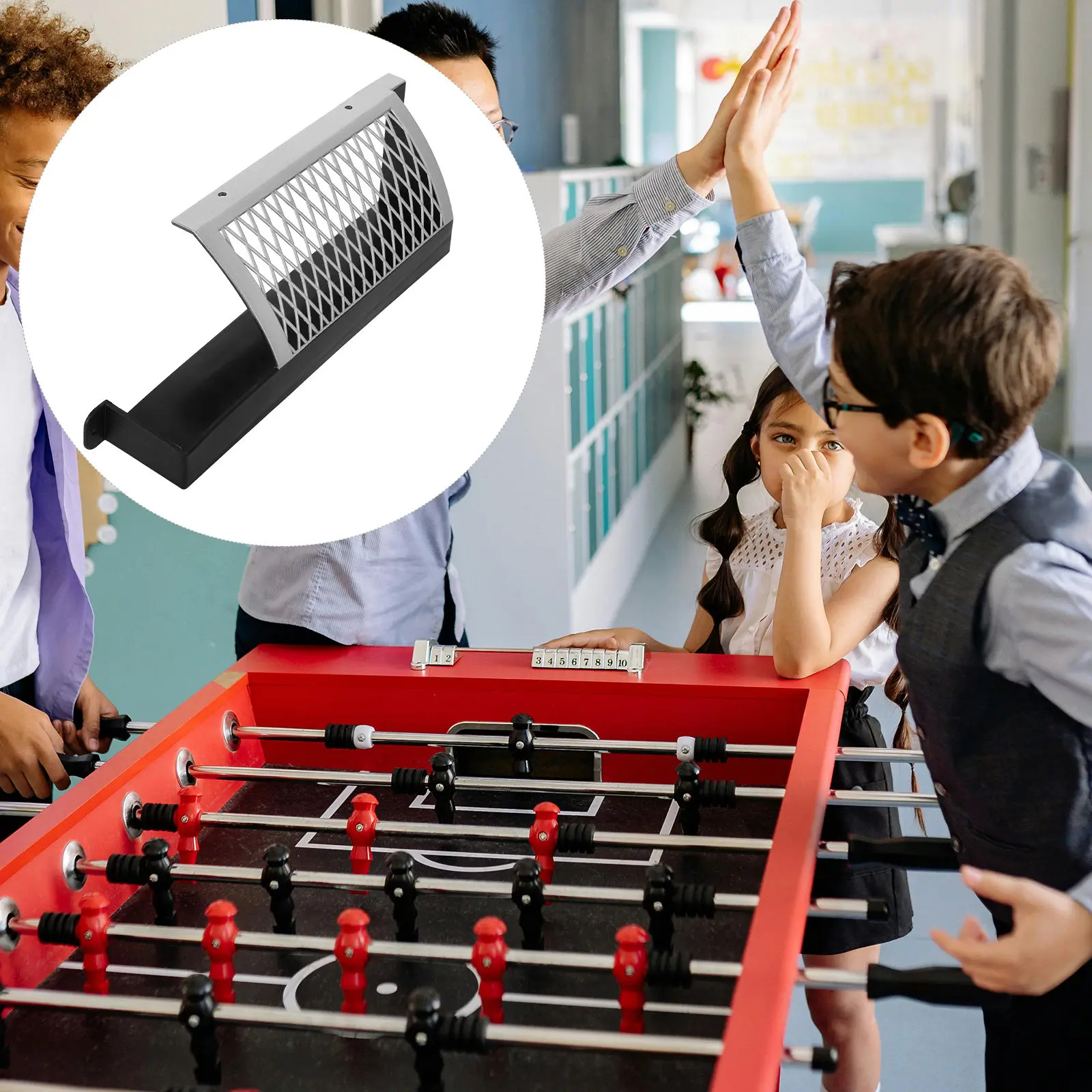 

2Pcs Foosball Ball Collection Box Table Football Goal Net Replacement with Sturdy Plastic Frame Mesh for Home Party Game