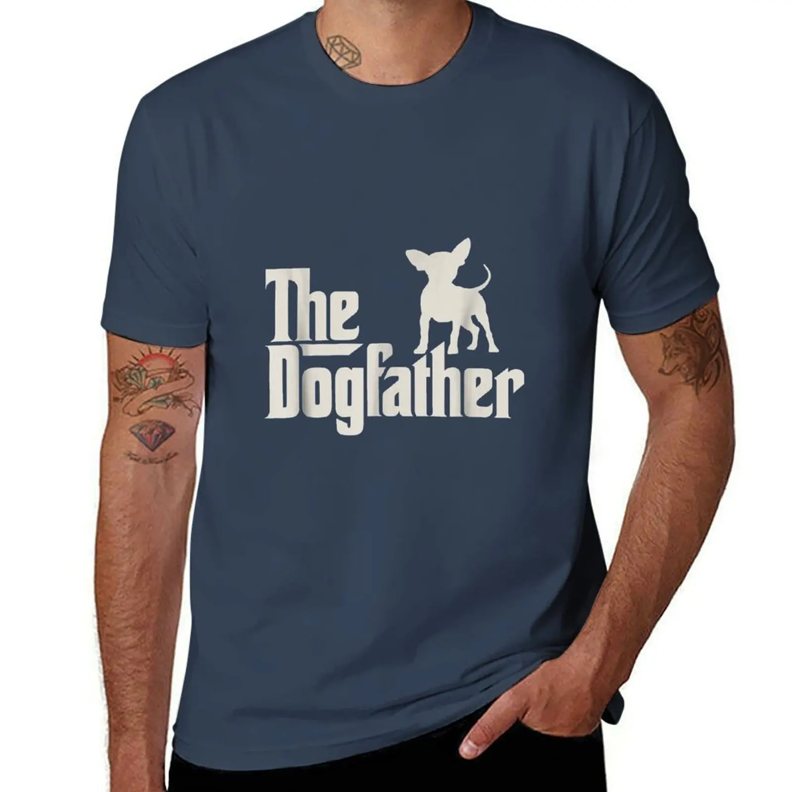 

The Dogfather Chihuahua Funny Dog Owner Shirt T-Shirt t shirts designer t shirt men 100% cotton luxury brand T-Shirt