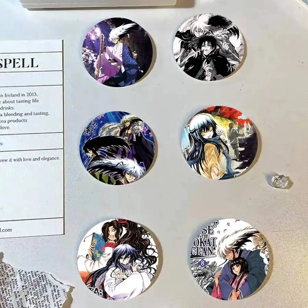 Nura R-Rise Of The Yokai Clan Anime Cartoon Style Badge Brooches On Backpack Decoration Round Enamel Pins For Accessorys