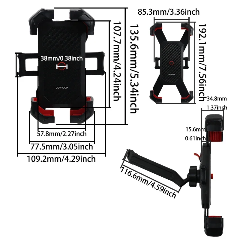 

Motorcycle Parts Waterproof Mobile Phone Mount 1 Universal For Electric Bicycle Anti Slip Phone Stands Motocross Accessories
